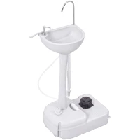 kleankin Portable Camping Sink Hand Wash Station with 17L Water Tank, Soap Dispenser and Towel Holder, for Outdoor Events(m-2)
