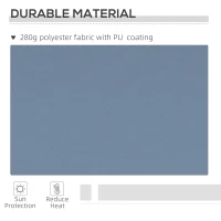 Outsunny 12' x 10' Manual Retractable Awning Outdoor Sunshade Shelter with Adjustable & Versatile Design, Light Grey(m-4)