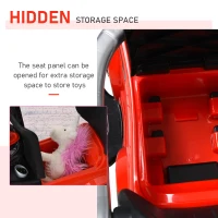 Aosom 3 in 1 Kid Ride on Push Car, Toddlers Sliding Walking Car, with Horn, Under Seat Storage, for 18-36 Months, Red(m-7)
