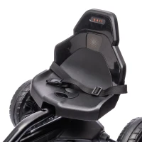 Aosom Pedal Go Kart with Adjustable Seat, Forward, Backward, Handbrake, Shock Absorption for 3-8 Years, Black(m-10)