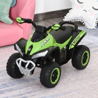Aosom No Power Baby Ride on Toy, Kids Ride on Car Foot to Floor Sliding 4 Wheels with Music, Lightening, for 18-36 M, Green(m-8)