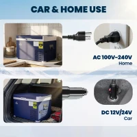 HOMCOM Dual Zone Car Fridge, 32 Quart Portable Fridge, 12/24V DC and 100V-240V AC, for Campervan RV Boat Travel Use, -4℉-68℉(m-6)