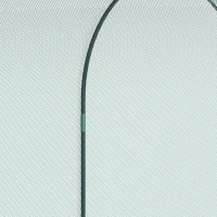 Outsunny 8' x 3' Crop Cage, Garden Plant Protector, with 3 Zippered Doors and 6 Ground Stakes, for Garden, Yard, Lawn Dark Green(m-10)