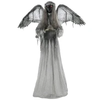 HOMCOM Halloween Animated Standing Crying Angel Decoration with Sound and Touch Activated(m-13)