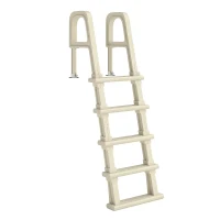 Outsunny Swimming Pool Ladder, 63.4"-69.3" Adjustable 5-Step Pool Stairs with Handrails, Non-Slip Steps, Load Capacity 300 lb(m-9)