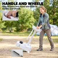 kleankin Portable Camping Sink Hand Wash Station with 17L Water Tank, Soap Dispenser and Towel Holder, for Outdoor Events(m-6)