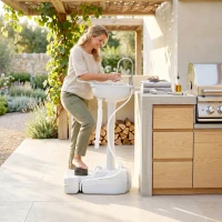 kleankin Portable Camping Sink Hand Wash Station with 17L Water Tank, Soap Dispenser and Towel Holder, for Outdoor Events(m-9)