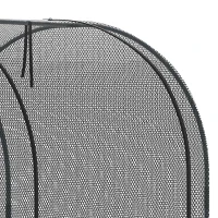 Outsunny 8' x 4' Crop Cage, Garden Plant Protector, with 2 Zippered Doors and 6 Ground Stakes, for Garden, Yard, Lawn, Black(m-11)