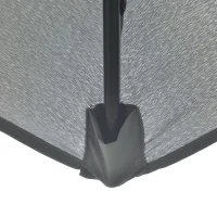Outsunny Patio Sun Umbrella, Outdoor Parasol with 6 Ribs, Light Grey(m-9)