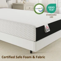 HOMCOM Twin Mattress 8 Inch Memory Foam Mattress in a Box, Pressure Relief & Lumbar Support, CertiPUR-US Certified, Medium Firm(m-7)