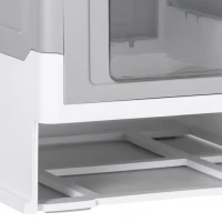 PawHut Top Entry Enclosed Kitty Litter Box with Scoop, Tray, Front Entry, Large Space, Foldable, Portable, Grey(m-11)