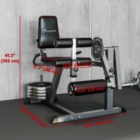 Soozier Leg Extension Machine Adjustable Leg Extension and Curl Machine with Plate Loaded for Leg Extension(m-3)