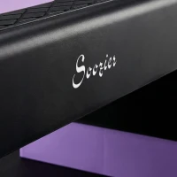 Soozier Aerobic Exercise Step Platform, 4"/6"/8" Adjustable Aerobic Stepper with Risers, Workout Stepper for Home Gym, Purple(m-11)