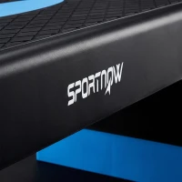 Soozier Aerobic Exercise Step Platform, 4"/6"/8" Adjustable Aerobic Stepper with Risers, Workout Stepper for Home Gym, Blue(m-10)