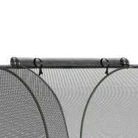 Outsunny 8' x 4' Crop Cage, Garden Plant Protector, with 2 Zippered Doors and 6 Ground Stakes, for Garden, Yard, Lawn, Black(m-12)