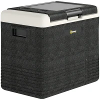 Outsunny 12 Volt Car Refrigerator, 53QT Car Fridge Electric Cooler, 12/24V DC and 100-240V AC, -4-68 ℉, Portable Refrigerator(m-2)