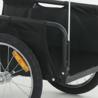 Soozier Bike Cargo Trailer, Bicycle Trailer Wagon Cart with Quick Release 16" Pneumatic Wheels, Red Flag(m-9)