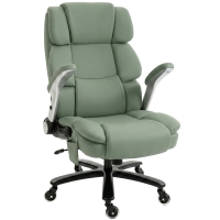 HOMCOM Ergonomic Office Chair with Inflatable Adjustable Lumbar Support, 400 Lbs Heavy Duty High Back Desk Chair, Light Green