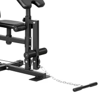 Soozier All-in-One Multi Home Gym Machine Workout Station with Weight Stack and Pulley System for Full Body Training, Black(m-10)