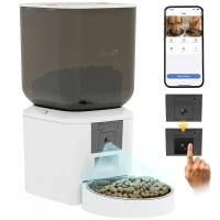 PawHut Automatic Cat Feeder with Camera, 2.4G WiFi, APP Control 8L Pet Feeder 1-10 Meals with 2-Way Audio, Dual Power Supply(m-13)