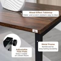 HOMCOM Nesting Coffee Table Set of 3, Stackable Rectangular End Tables with Wood-Effect Top, Metal Frame, Industrial & Rustic C-Shaped for Small Space, Living Room, Rustic Brown(m-6)