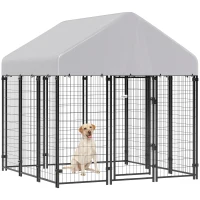 PawHut Outdoor Dog Kennel with Waterproof UV-Resistant Cover, 6' x 6' x 6'(m-9)
