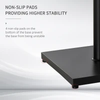 Outsunny 40 lbs Steel Square Umbrella Base Stand w/ Adjustable Knob Parasol Stand Garden Patio Outdoor Home, Black(m-6)