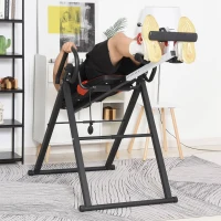 Soozier Folding Inversion Table, 20°/40°/60° Adjustable, with Safety Belt and Waist Pad for Back Pain Relief(m-1)
