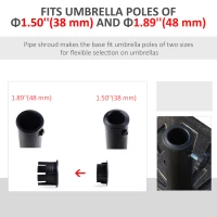 Outsunny 18.5" Square Patio Umbrella Base, Outdoor Resin Parasol Stand Market Umbrella Holder Deck - Bronze(m-6)