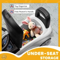 Qaba Mercedes-Benz C-Class Licensed Kids Ride On Car, Foot-to-Floor Toy with Anti-Tip Design, Horn & Start Sound, White(m-7)