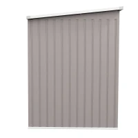 Outsunny 7' x 4' Galvanised Steel Garden Shed, with Foundation Kit - Grey(m-11)