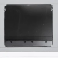 PawHut Top Entry Enclosed Kitty Litter Box with Scoop, Tray, Front Entry, Large Space, Foldable, Portable, Grey(m-10)