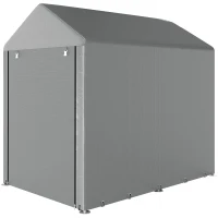 Outsunny 4 x 6ft Outdoor Storage Shed Tent, Portable Shed with Roll-up Door for Motorcycle, Bike, Garden Tools(m-2)