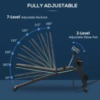 Soozier Foldable Press Bench Adjustable Dumbbell, Weight Training Bench Exercises Gym Chair, Black & Blue(m-4)