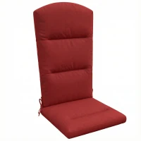 Outsunny Patio Chair Cushions for Adirondack Chair Replacement Cushions with Back and Ties, Wine Red(m-9)