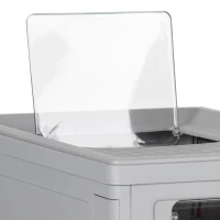 PawHut Top Entry Enclosed Kitty Litter Box with Scoop, Tray, Front Entry, Large Space, Foldable, Portable, Grey(m-12)