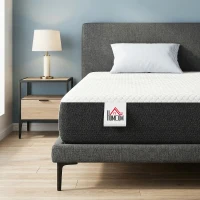 HOMCOM Twin Mattress 8 Inch Memory Foam Mattress in a Box, Pressure Relief & Lumbar Support, CertiPUR-US Certified, Medium Firm(m-8)