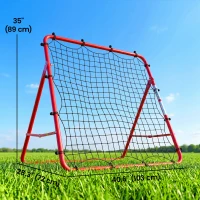 Soozier Soccer Rebounder Net, 3.5 x 3ft Easy Setup Bounce Back Net with 5 Adjustable Angles(m-3)