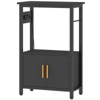 PawHut 5-10 Gallon Fish Tank Stand Aquarium Stand with Power Outlets, Cabinet, Shelf, 550 lbs Capacity, 20.5" x 11" x 31.5"(m-2)