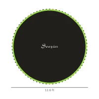 Soozier Trampoline Replacement Mat, Fits 14' Trampoline w/ 80 V-Hooks & 5.5" Springs (Spring & Frame not Included), Green(m-3)