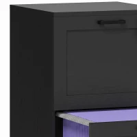 HOMCOM Vertical Filing Cabinet with 2 Drawers, Lock, File Cabinet for Home Office, A4 and Letter Size Files, Black(m-9)