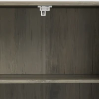 HOMCOM 67" Farmhouse Pantry Cabinet with 2 Doors, Tall Storage Cabinet with Adjustable Shelves, Distressed Grey(m-10)