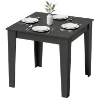 HOMCOM Square Dining Table for 4, 31.5" Modern Kitchen Table with Wood Effect Tabletop, for Dining Room, Kitchen, Living Room(m-2)