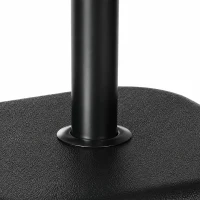 Outsunny Patio Umbrella Base, 24 lb Heavy Duty Concrete Umbrella Stand, Market Table Umbrella Base Holder for Outdoor, Black(m-11)