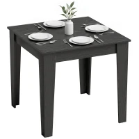 HOMCOM Square Dining Table for 4, 31.5" Modern Kitchen Table with Wood Effect Tabletop, for Dining Room, Kitchen, Living Room(m-13)
