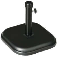 Outsunny Patio Umbrella Base, 24 lb Heavy Duty Concrete Umbrella Stand, Market Table Umbrella Base Holder for Outdoor, Black(m-13)