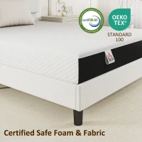 HOMCOM Full Mattress 8 Inch Memory Foam Mattress in a Box, Pressure Relief & Lumbar Support, CertiPUR-US Certified, Medium Firm(m-7)