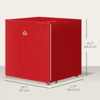 HOMCOM 1.1 Cu. Ft. Mini Freezer, Compact Upright Freezer with Reversible Door, Removable Shelf, Adjustable Temperature, Red(m-3)