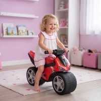 Qaba Balance Bike with Music and Wide Tires Baby Balance Bike for Toddlers 1-3 Years Red(m-8)
