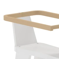Qaba Rocking Horse, 2 in 1 Ride on Horse with Removable Fence, No-Tip Design, Gift for Toddlers 1.5-3 Years, White(m-12)